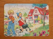 Image of PUZZLE VINTAGE ENFANTS JARDINANT REF.832