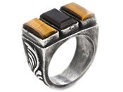 Image of Henson Carved Triple Ring