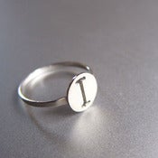 Image of Custom Initial - Handmade Silver Ring