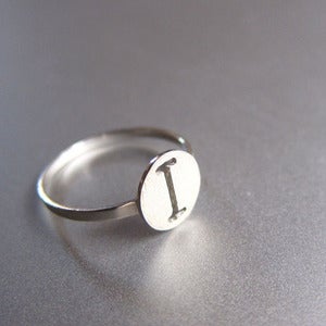 Image of Custom Initial - Handmade Silver Ring
