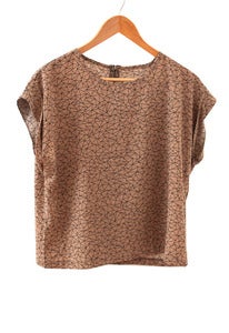 Origami Top Beige