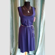 Image of Blue Scoop Neck Tank Dress