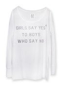 Image of GIRLS SAY YES · ZKW-PSP11-014 · WHITE