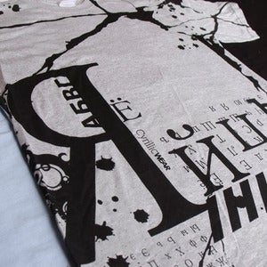 Image of Man's T-shirt Cyrillic Wear Urban Russian CCCP USSR Ukrainian Grey