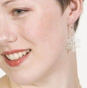 Image of Glassy Snowflake Earrings