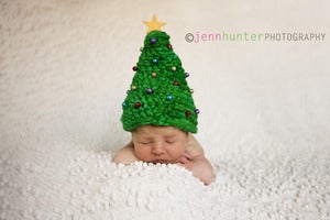 Image of Christmas Hat Newborn Handspun Crochet Pattern (pdf #79)
