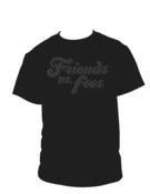 Image of Friends Font Grey on Black