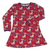 Image of red cats dress, by Småfolk