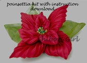 Image of poinsettia materials kit with instructions