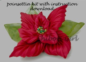 Image of poinsettia materials kit with instructions