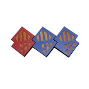 Image of Tri arch etched brooch pin 