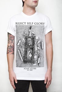 Image of "Reject Self Glory" on White Shirt