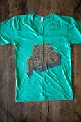 Image of Unisex V-Neck Aqua Teal Shirt