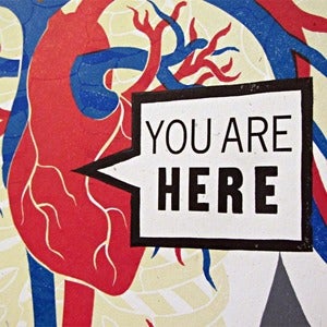 Image of You Are Here Letterpress Print