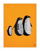 Image of Penguin News Art Print Unframed