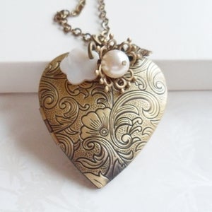 Image of Cherished Heart Locket Necklace