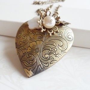Image of Cherished Heart Locket Necklace