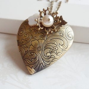 Image of Cherished Heart Locket Necklace