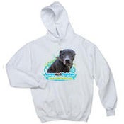 Image of Lover Not Fighter Dog - Teal Graphic Hoodie