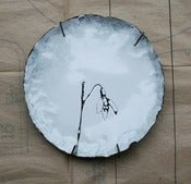 Image of Enamel Snowdrop flower plate