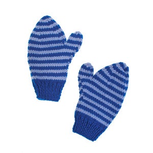 Image of 'Blueberry' Apricot Mittens 100% handknitted merino