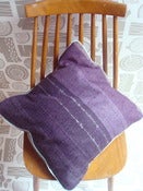 Image of Wool Plaid Cushion -  purple