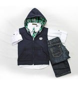 Image of Vest Hoody 4pc Casual Set Toddler