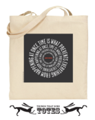Image of Einstein Time TOTE BAG (black or red)