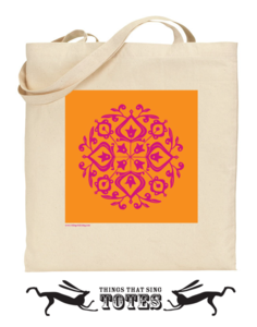 Image of Persian Glaze TOTE BAG (cerise/orange) 