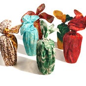 Image of Vintage Sari Silk Furoshiki Gift Wrap Set, 6 Smalls