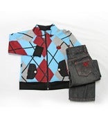 Image of L/S Argyle Track Jacket 2pc Set Toddlers