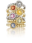 Image of Sweet Pea Sapphire Rings, 14K Yellow or White Gold