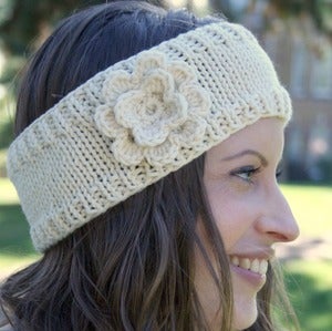 Image of Flower headband in cream 