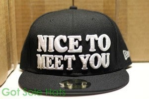 Image of TAEYANG's Nice To Meet You Fitted Hat [Black and White] 