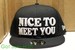 Image of TAEYANG's Nice To Meet You Fitted Hat [Black and White] 