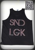 Image of 'SND LGK' Red/White Logo on Black Tank-Top