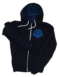 Image of Navy Blue Zip-Up Hoodie