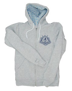 Image of Ash Grey Zip-Up Hoodie