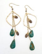 Image of Elysium Jewelry smoky quartz & turquoise earrings