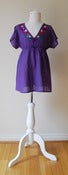 Image of 7423 Sequin Embellished Purple Kaftan