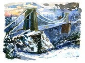 Image of Snow, Sunset Bridge