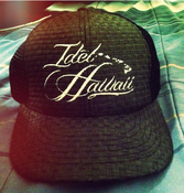 Image of IDEL Hawaii - Black Lauhala Style Cap