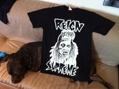 Image of "PLAY LOUD" black tee with white ink (S-XL)