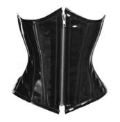 Image of Black Patent PVC Underbust