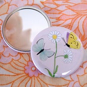 Image of Butterflies and Daisy Pocket Mirror