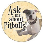 Image of Ask Me About Pit Bulls Magnet