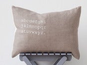 Image of alphabet pillow natural