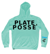 Image of Plate Posse' Hoodie: Aqua/ Black