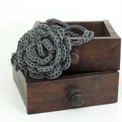 Image of Rose Headband in Steel Grey