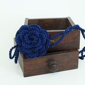 Image of Rose Headband in Deep Indigo
